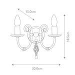 Elstead Lighting Wall Light from the Artisan range. Artisan 2 Light Wall Light – SKU ART2-AGD-BRASS