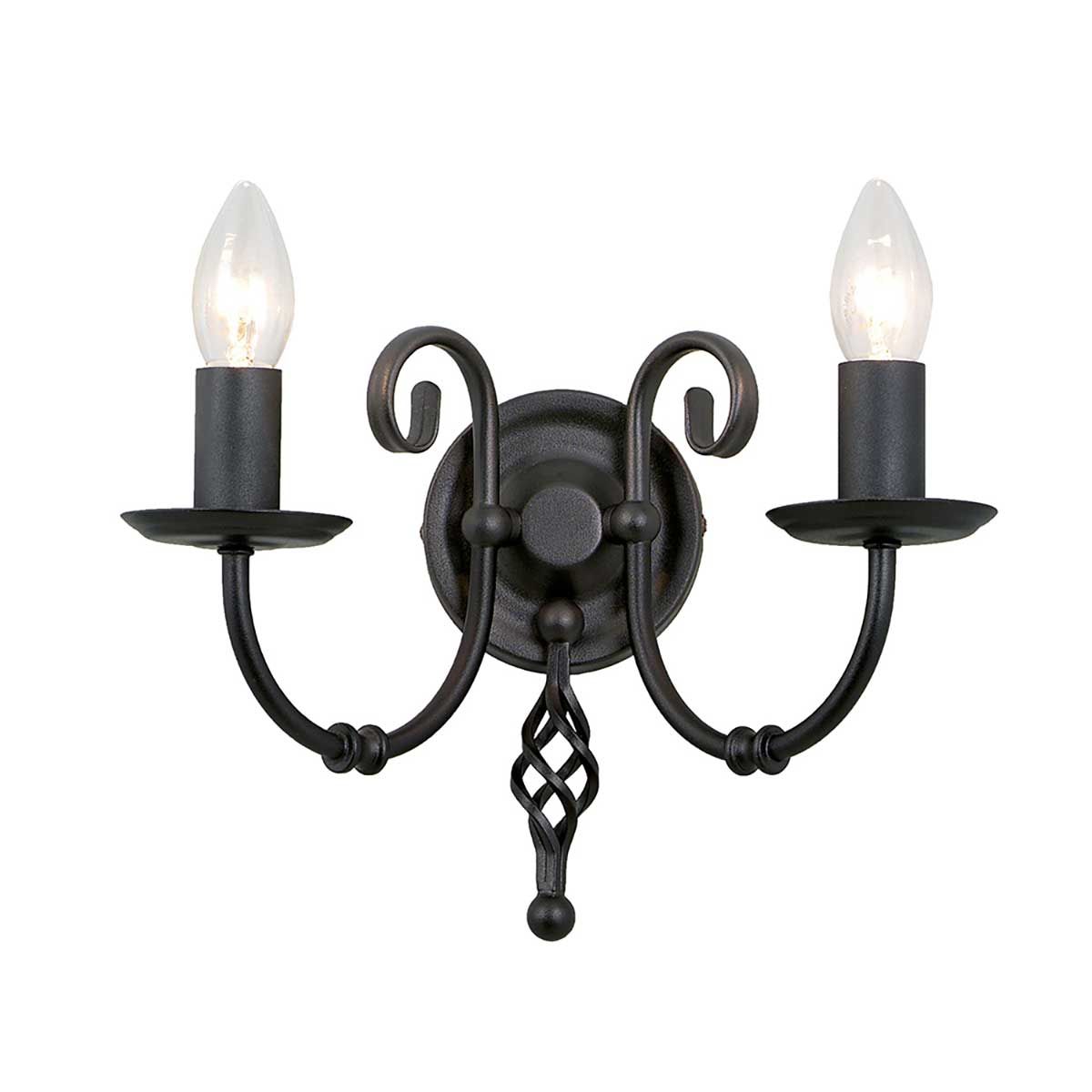 Elstead Lighting Wall Light from the Artisan range. Artisan 2 Light Wall Light – SKU ART2-BLACK