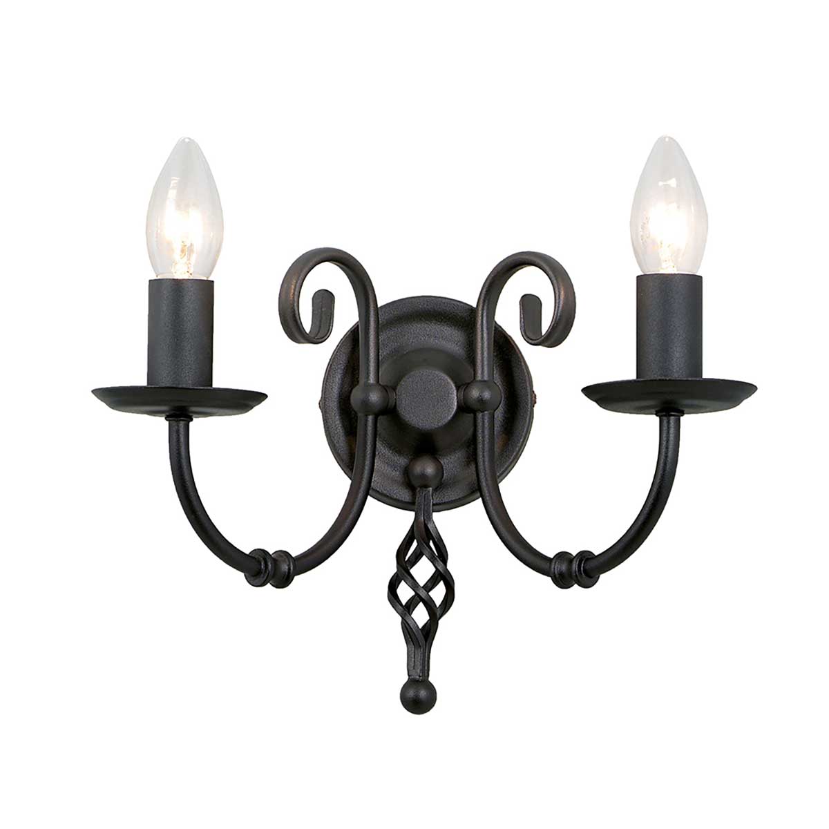 Elstead Lighting Wall Light from the Artisan range. Artisan 2 Light Wall Light Product Code = ART2-BLACK