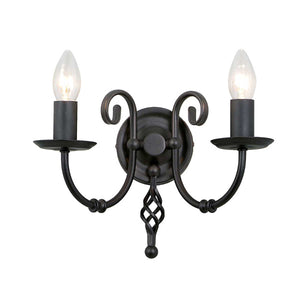 Elstead Lighting Wall Light from the Artisan range. Artisan 2 Light Wall Light Product Code = ART2-BLACK