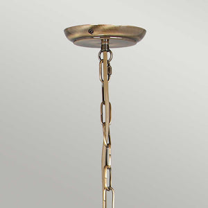 Elstead Lighting Chandelier from the Artisan range. Artisan 3 Light Chandelier Product Code = ART3-AGD-BRASS