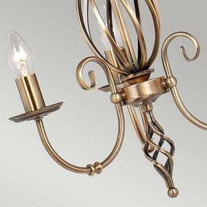 Elstead Lighting Chandelier from the Artisan range. Artisan 3 Light Chandelier Product Code = ART3-AGD-BRASS