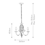 Elstead Lighting Chandelier from the Artisan range. Artisan 3 Light Chandelier – SKU ART3-AGD-BRASS