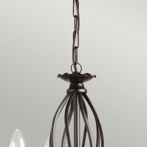 Elstead Lighting Chandelier from the Artisan range. Artisan 3 Light Chandelier Product Code = ART3-BLACK