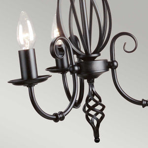 Elstead Lighting Chandelier from the Artisan range. Artisan 3 Light Chandelier Product Code = ART3-BLACK