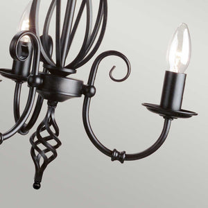 Elstead Lighting Chandelier from the Artisan range. Artisan 3 Light Chandelier Product Code = ART3-BLACK