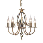 Elstead Lighting Chandelier from the Artisan range. Artisan 5 Light Chandelier Product Code = ART5-AGD-BRASS