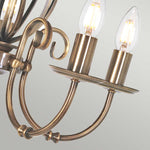 Elstead Lighting Chandelier from the Artisan range. Artisan 5 Light Chandelier Product Code = ART5-AGD-BRASS