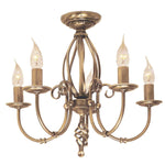 Elstead Lighting Chandelier from the Artisan range. Artisan 5 Light Chandelier – SKU ART5-AGD-BRASS