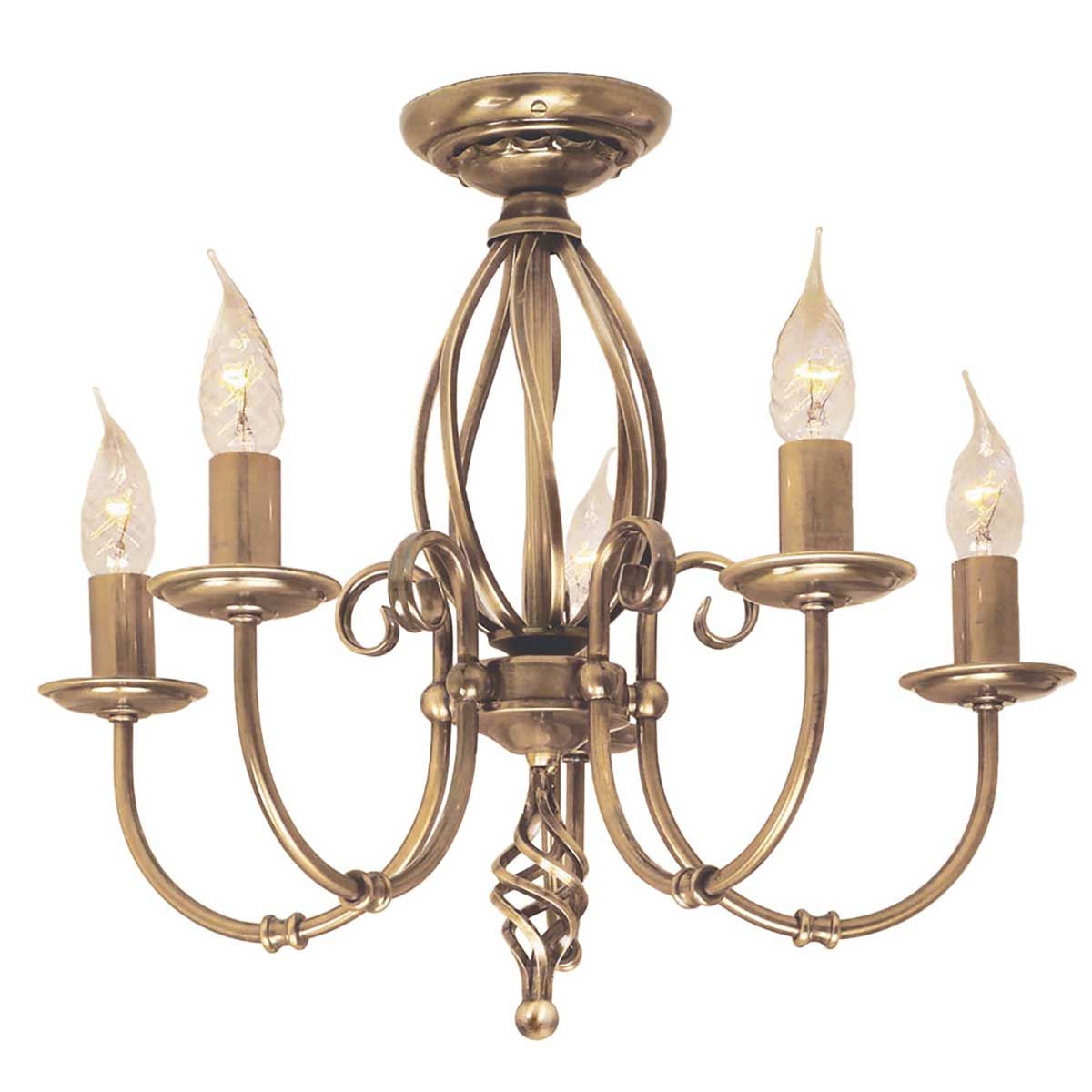 Elstead Lighting Chandelier from the Artisan range. Artisan 5 Light Chandelier – SKU ART5-AGD-BRASS