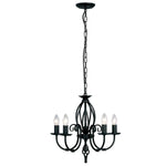 Elstead Lighting Chandelier from the Artisan range. Artisan 5 Light Chandelier Product Code = ART5-BLACK