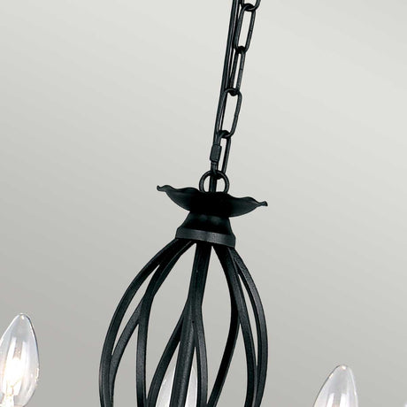 Elstead Lighting Chandelier from the Artisan range. Artisan 5 Light Chandelier Product Code = ART5-BLACK