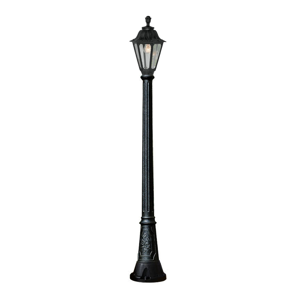 Magnalux Artu'/Rut Black Clear E27 8.5W Med Height Single Post Light Part Number - ARTU'/RUT