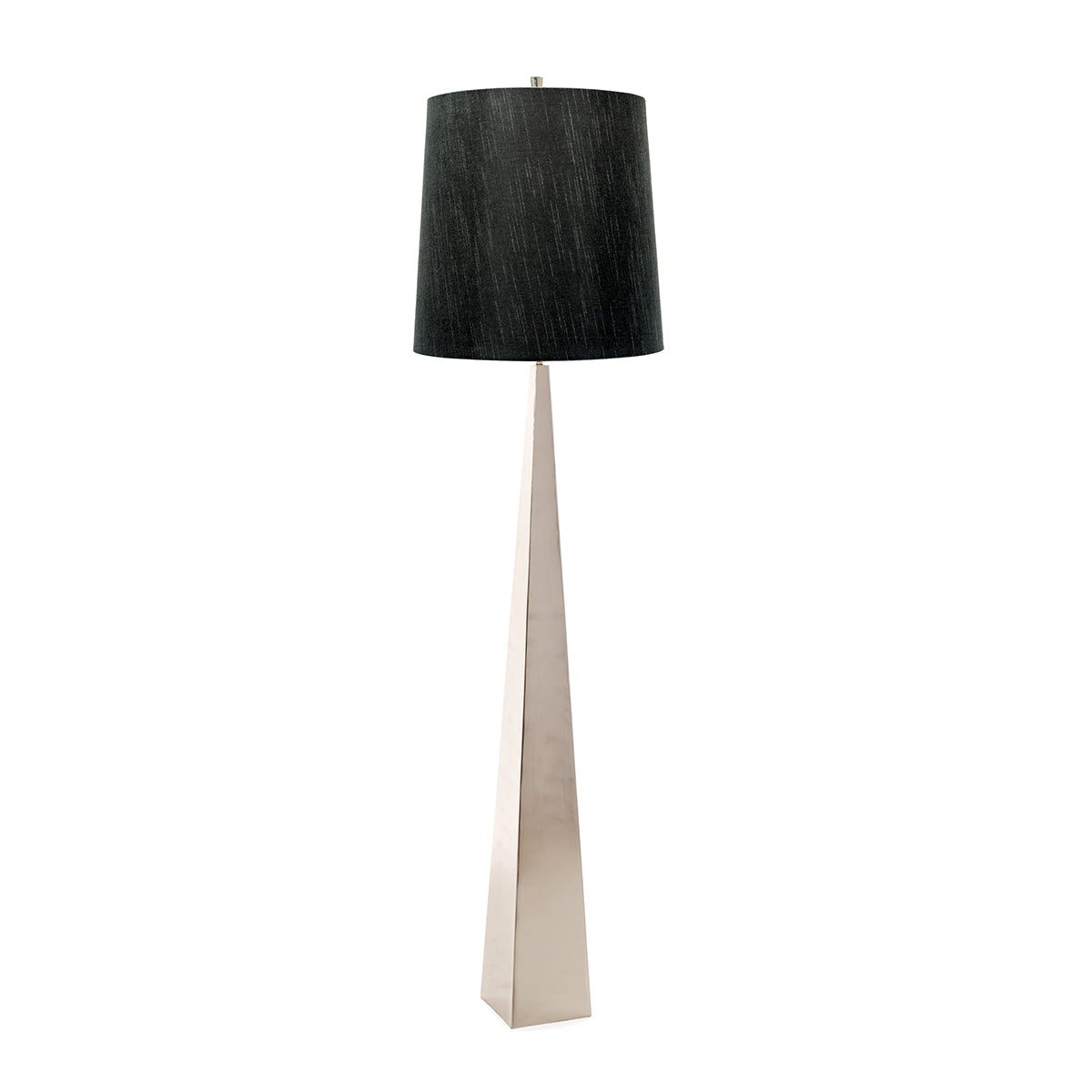 Elstead Lighting Floor Lamp from the Ascent range. Ascent 1 Light Floor Lamp - Polished Nickle Product Code = ASCENT-FL-PN-BK