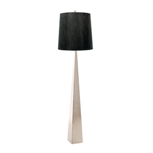 Elstead Lighting Floor Lamp from the Ascent range. Ascent 1 Light Floor Lamp - Polished Nickle Product Code = ASCENT-FL-PN-BK