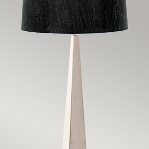 Elstead Lighting Floor Lamp from the Ascent range. Ascent 1 Light Floor Lamp - Polished Nickle Product Code = ASCENT-FL-PN-BK