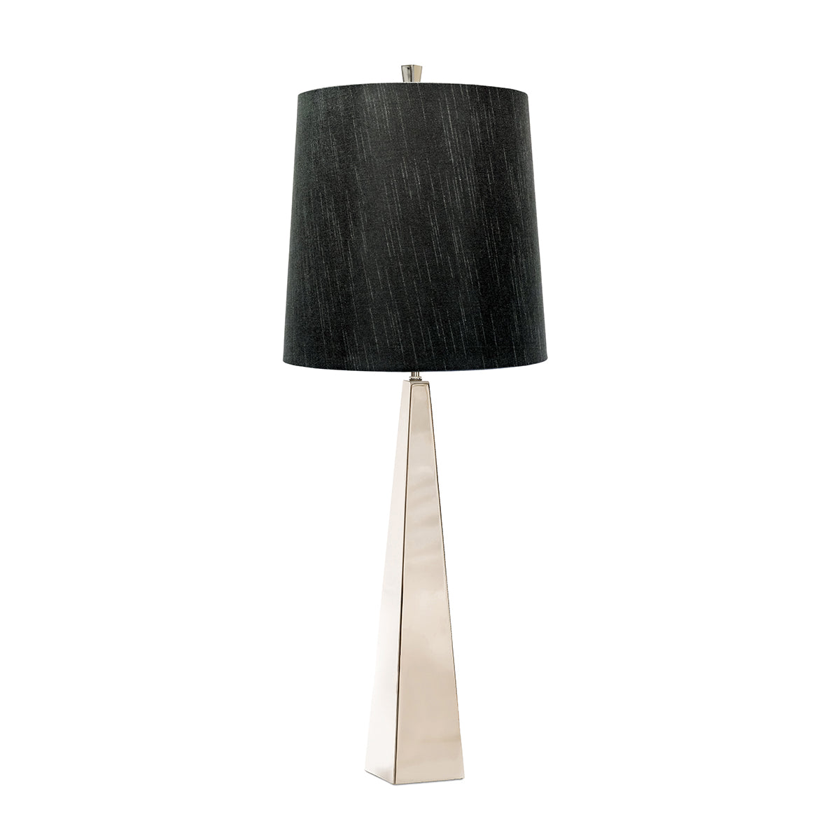 Elstead Lighting Table Lamp from the Ascent range. Ascent 1 Light Table Lamp - Polished Nickle Product Code = ASCENT-TL-PN-BK