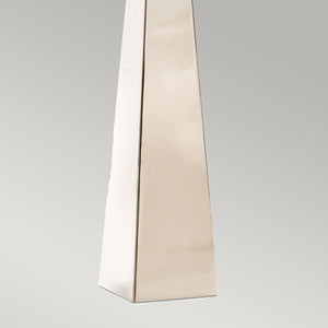 Elstead Lighting Table Lamp from the Ascent range. Ascent 1 Light Table Lamp - Polished Nickle Product Code = ASCENT-TL-PN-BK