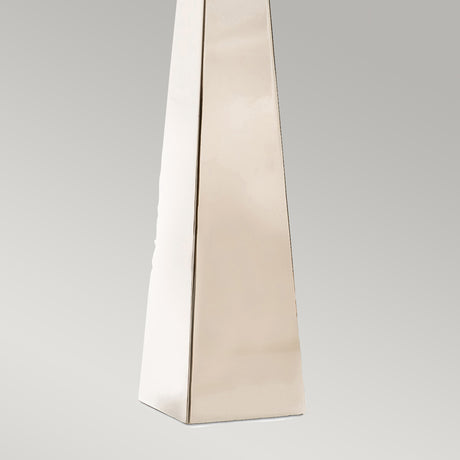 Elstead Lighting Table Lamp from the Ascent range. Ascent 1 Light Table Lamp - Polished Nickle Product Code = ASCENT-TL-PN-BK