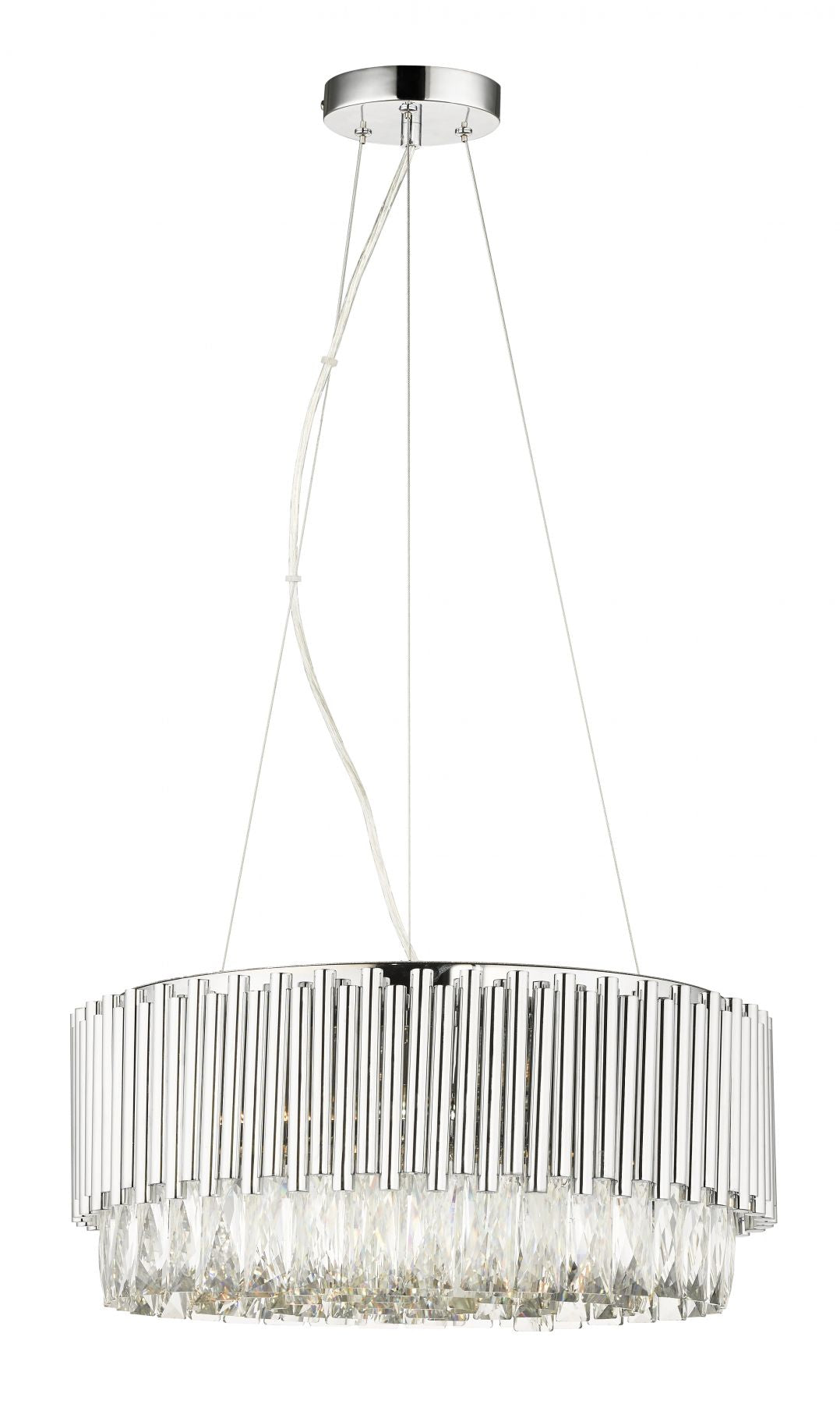 Magnalux Astoria 13 Light Crystal Pendant with Polished Chrome Bars Part Number - AST13CH
