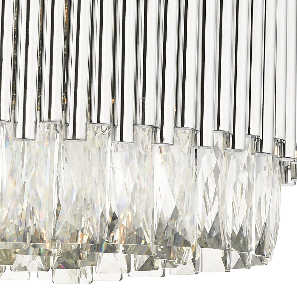 Magnalux Astoria 13 Light Crystal Pendant with Polished Chrome Bars Part Number - AST13CH