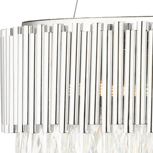 Magnalux Astoria 13 Light Crystal Pendant with Polished Chrome Bars Part Number - AST13CH
