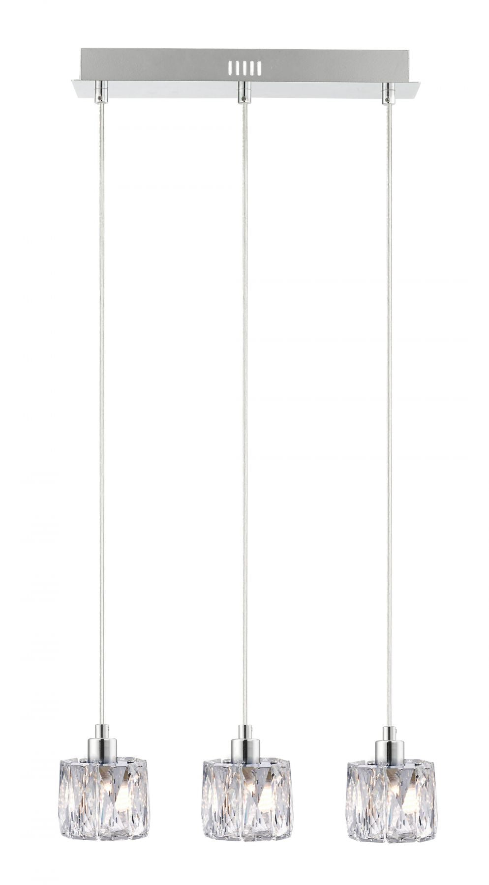Magnalux Aurora 3 Light Extra Small Crystal Pendant Bar Part Number - AUR03XCH