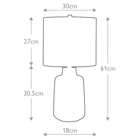 Elstead Lighting Table Lamp from the Bacari range. Bacari 1 Light Small Table Lamp Product Code = BACARI-TL-SM