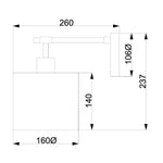 Elstead Lighting Wall Light from the Balance range. Balance 1 Light Wall Light – SKU BALANCE1-BKPN