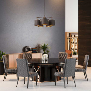 Elstead Lighting  Chandelier from the Balance range. Balance 5 Light Chandelier Product Code = BALANCE5-BRPB