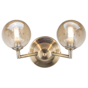 Magnalux Barbara 2 Light Wall Light Antique Brass Part Number - BAR02ABWL