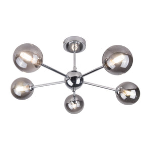 Magnalux Barbara 5 Light Semi Flush Polished Chrome Part Number - BAR05CH