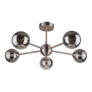 Magnalux Barbara 5 Light Semi Flush Satin Chrome Part Number - BAR05SC