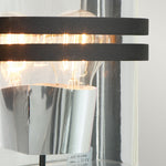 Norlys Basel 1 Light Wall Lantern - Black With Clear Glass BASEL-E27-BLK-C