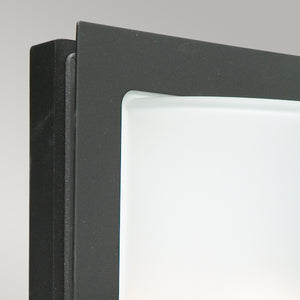 Norlys Basel 1 Light Wall Lantern - Black With Frosted Glass BASEL-E27-BLK-F