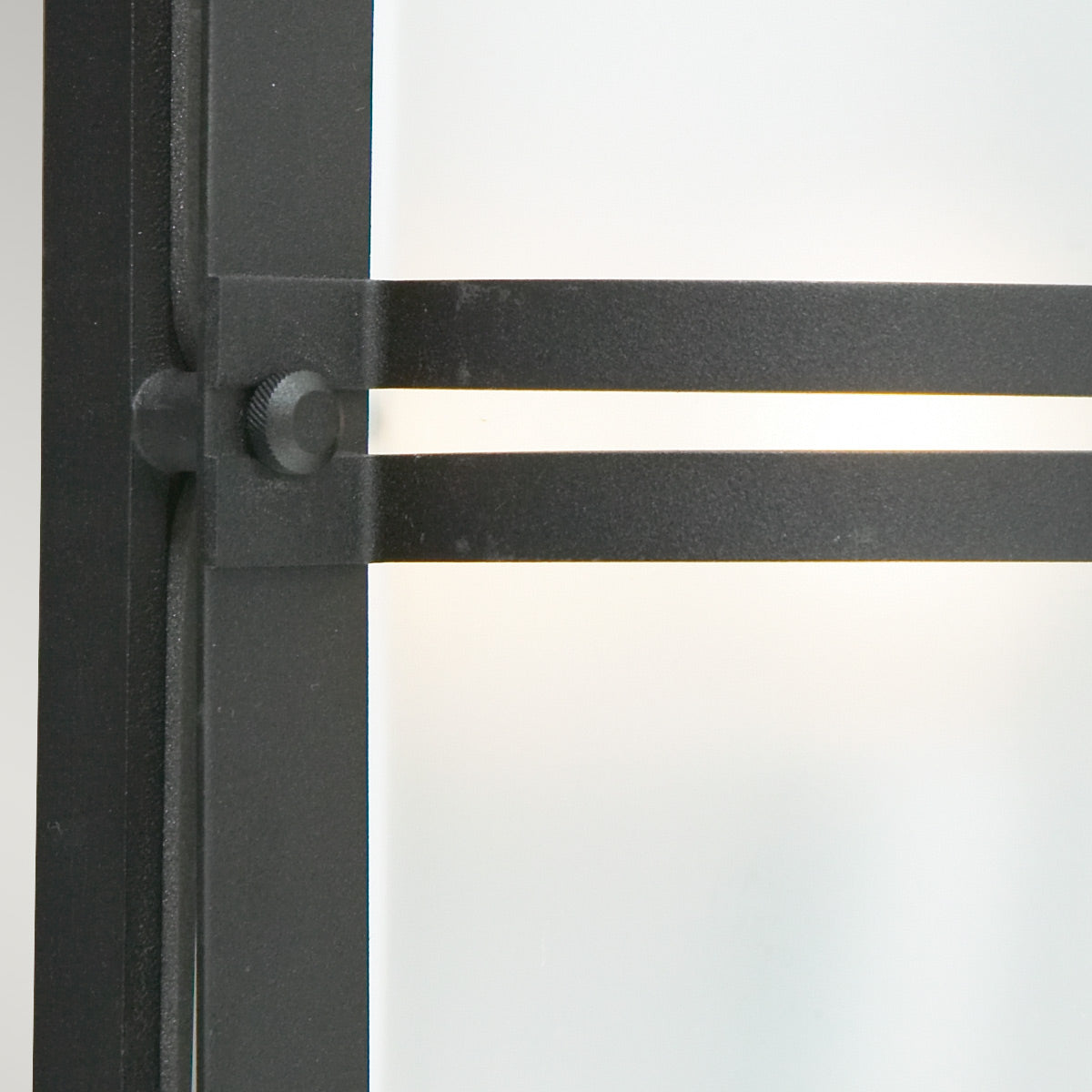 Norlys Basel 1 Light Wall Lantern - Black With Frosted Glass BASEL-E27-BLK-F
