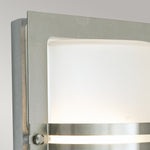 Norlys Basel 1 Light Wall Lantern - Stainless Steel With Frosted Glass BASEL-E27-S-S-F