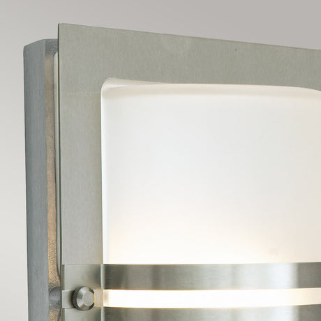 Norlys Basel 1 Light Wall Lantern - Stainless Steel With Frosted Glass BASEL-E27-S-S-F