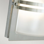 Norlys Basel 1 Light Wall Lantern - Stainless Steel With Frosted Glass BASEL-E27-S-S-F