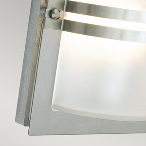 Norlys Basel 1 Light Wall Lantern - Stainless Steel With Frosted Glass BASEL-E27-S-S-F