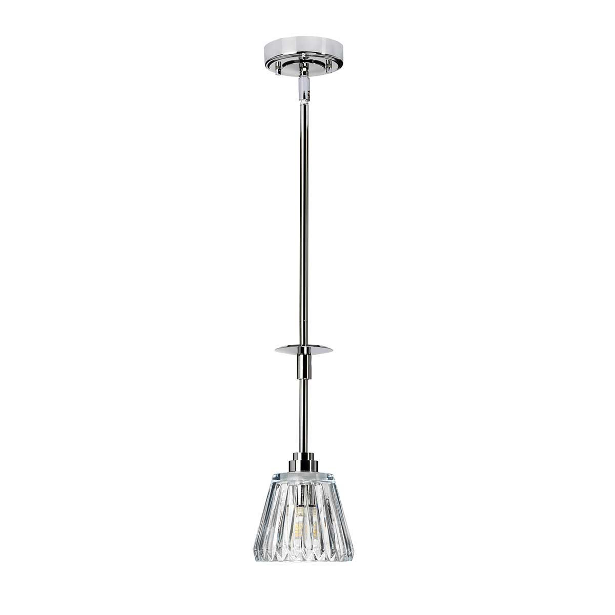 Elstead Lighting Pendant from the Agatha range. Agatha 1 Light Pendant – SKU BATH-AGATHA1P-PC