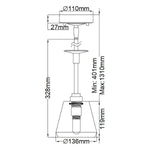 Elstead Lighting Pendant from the Agatha range. Agatha 1 Light Pendant – SKU BATH-AGATHA1P-PC