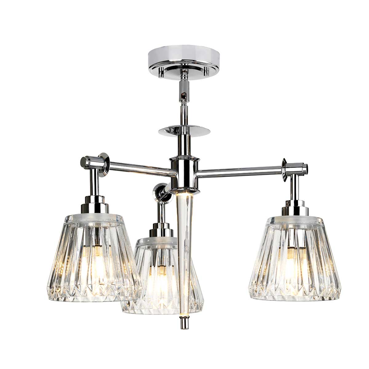 Elstead Lighting Pendant from the Agatha range. Agatha 3 Light Pendant Product Code = BATH-AGATHA3P-PC