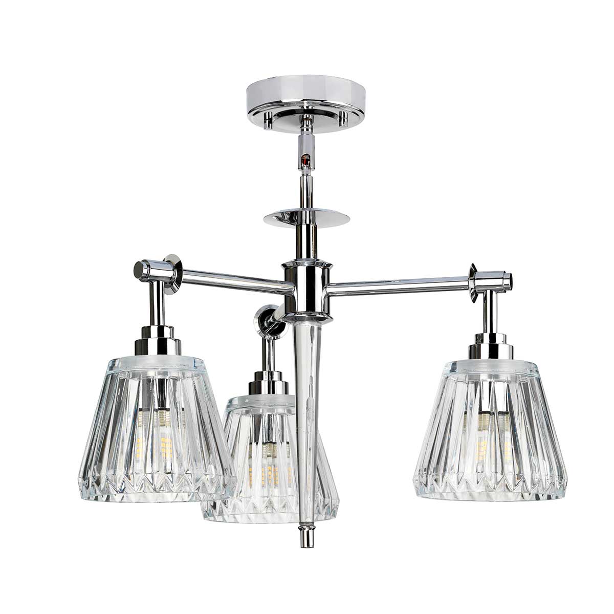 Elstead Lighting Pendant from the Agatha range. Agatha 3 Light Pendant Product Code = BATH-AGATHA3P-PC