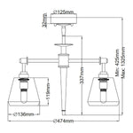 Elstead Lighting Pendant from the Agatha range. Agatha 3 Light Pendant – SKU BATH-AGATHA3P-PC