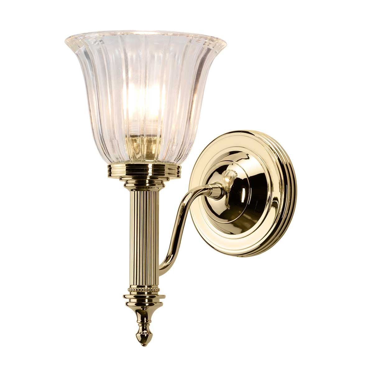 Elstead Lighting Wall Light from the Carroll range. Carroll 1 Light – SKU BATH-CARROLL1-PB