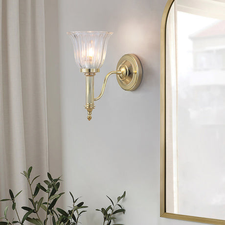 Elstead Lighting Wall Light from the Carroll range. Carroll 1 Light Product Code = BATH-CARROLL1-PB