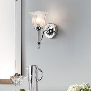 Elstead Lighting Wall Light from the Carroll range. Carroll 1 Light Product Code = BATH-CARROLL1-PC