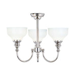 Elstead Lighting Chandelier from the Cheadle range. Cheadle 3 Light Semi-Flush – SKU BATH-CD3
