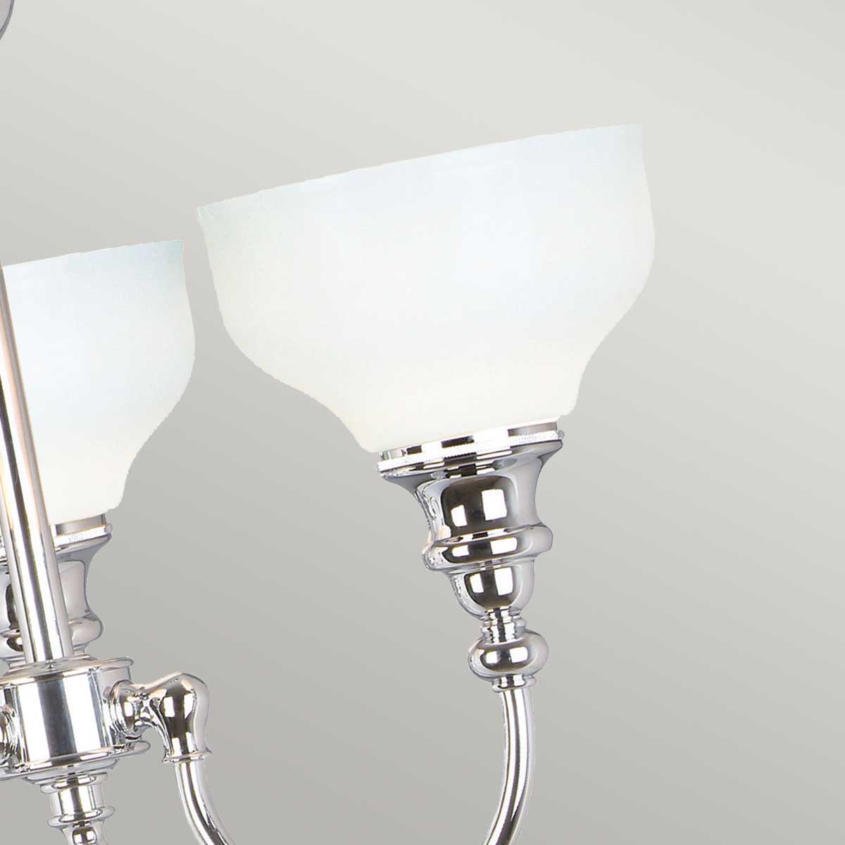 Elstead Lighting Chandelier from the Cheadle range. Cheadle 3 Light Semi-Flush Product Code = BATH-CD3